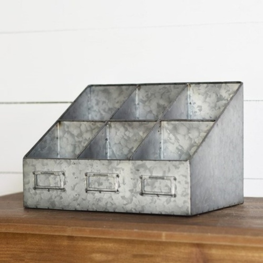 Industrial Six Section Desktop Organizer